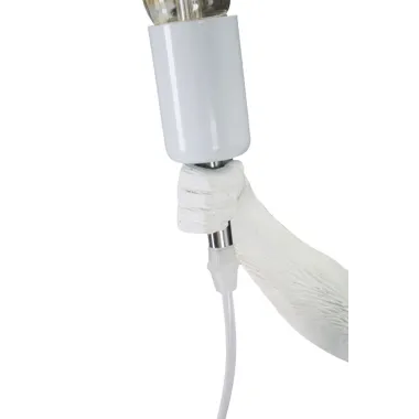 LAMPA STOŁOWA MONKEY BIAŁA 26x34x55 cm